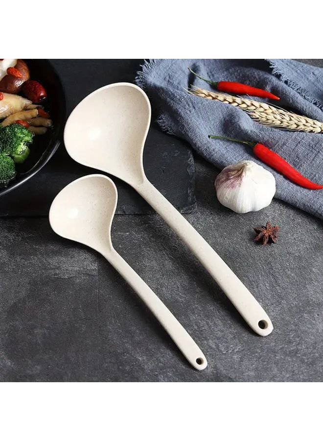 2pcs Set Minimalist Korean Style Long Handle Soup Ladle Large Heat Resistant Spoon Size S - Image 4