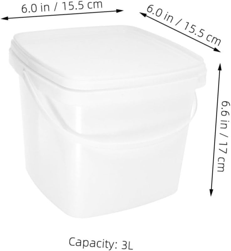 White Plastic Water Storage Bucket Container for Farm Home Gardening - Image 3