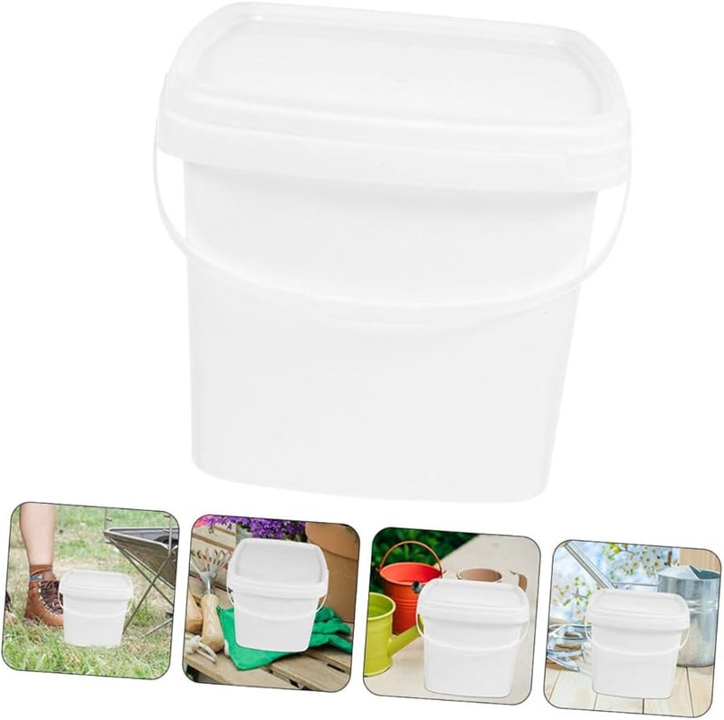 White Plastic Water Storage Bucket Container for Farm Home Gardening - Image 4