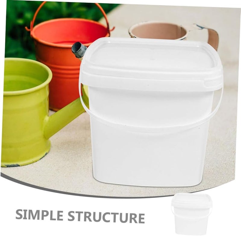 White Plastic Water Storage Bucket Container for Farm Home Gardening - Image 5