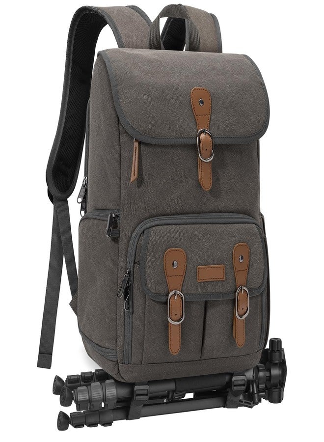 RAINSMORE Camera Backpack DSLR/SLR Camera Bag for Photographers Professional Camera Case, Darkgrey, 44cm/17.3in ×35cm/13.77in ×16cm/6.29in, Photography - Image 1