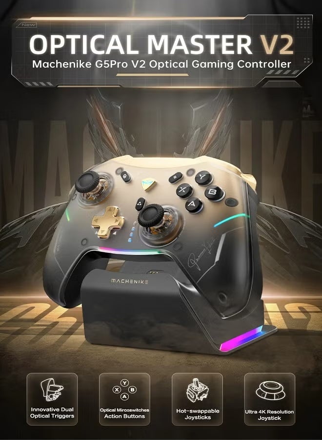 ماكينيك وحدة تحكم الألعاب G5pro V2 Collector Edition Ultimate، مزودة بزر تشغيل بصري وعصا تحكم قابلة للتبديل السريع ودقة 4K لأجهزة Switch والكمبيوتر الشخصي - Image 2
