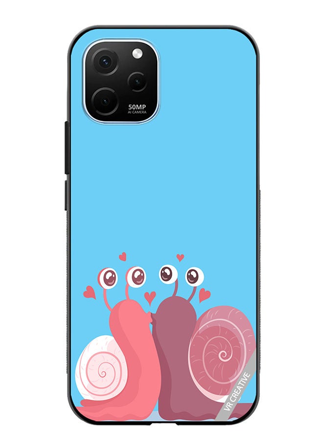 VR CREATIVE Protective Case Cover For Huawei Enjoy 50z Love Snail Design Multicolour - Image 1