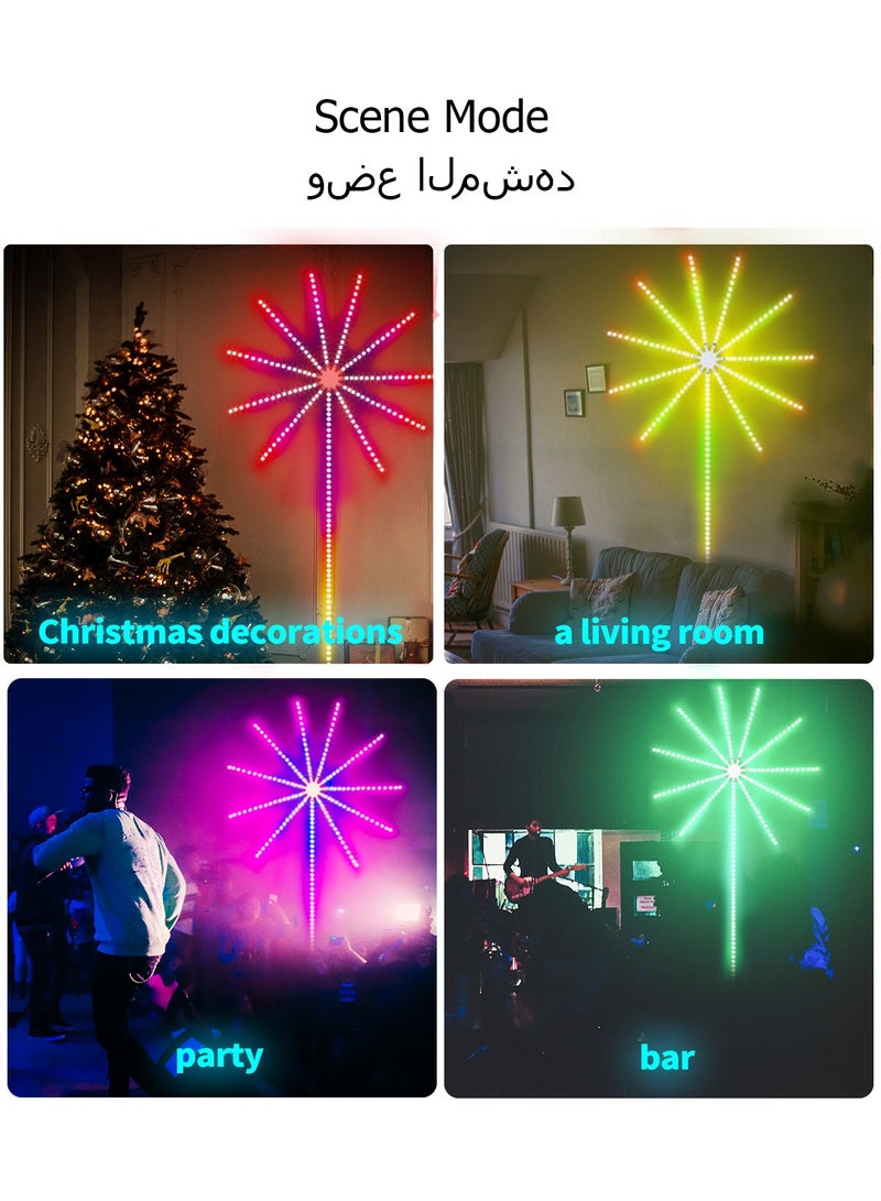 جنية الأزرق الأسنان أدى ضوء الموسيقى ، والألعاب النارية الخفيفة ، RGB مع جهاز التحكم عن بعد ، ومناسبة جدا لغرفة النوم ، غرفة المعيشة الديكور ، عطلة ضوء الغلاف الجوي ، الخ . - Image 4