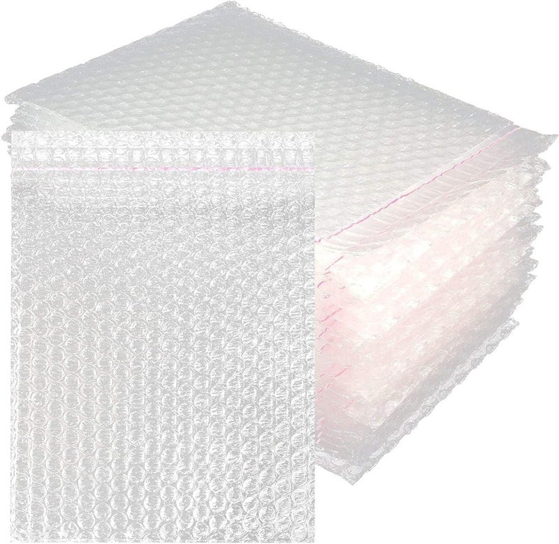 MIVIDE 50PCS Clear Bubble Mailers, 7.875”x 11.875” Self-Sealing Double Walled Bubble Pouch Bags for Packing, Moving, Shipping, Mailing - Image 1
