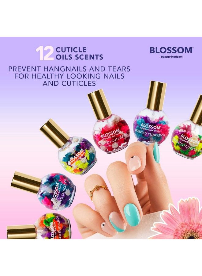 Blossom Hydrating Moisturizing Strengthening Scented Cuticle Oil Infused With Real Flowers Made In Usa 0.42 Fl. Oz Apple - Image 5