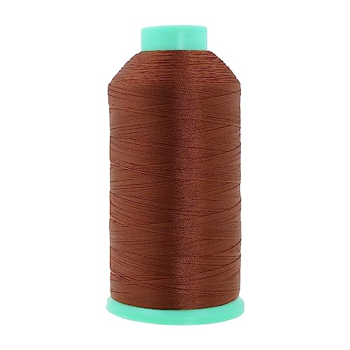 Mandala Crafts Size 69 210D T70 Bonded Nylon Thread - Brown 1500 YDs Tex 70 Heavy Duty Sewing Threads for Leather, Jeans, Weaving, Outdoor Marine Upholstery - Image 1