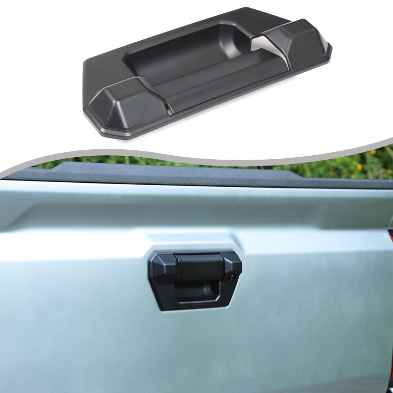 TOYCIDFG Tailgate Pull Handle Cover Trim Compatible with Toyota Tacoma 2024 2025 2026 Car Exterior Decoration Accessories Not Compatible with SR Ver Matte Black - Image 2