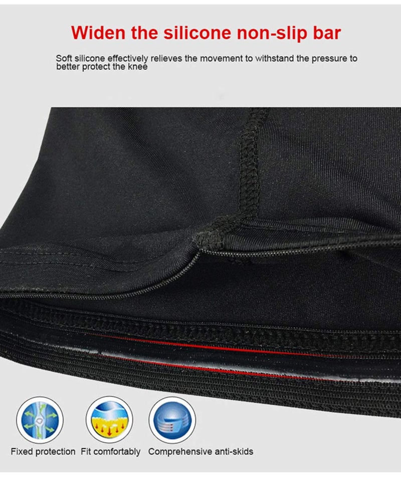 PISIQI Knee Pads Compression Pads Long Leg Sleeve Collision Avoidance Brace Protection Knee Sleeve for Basketball Football Volleyball Cycling (1 Pair) - Image 4