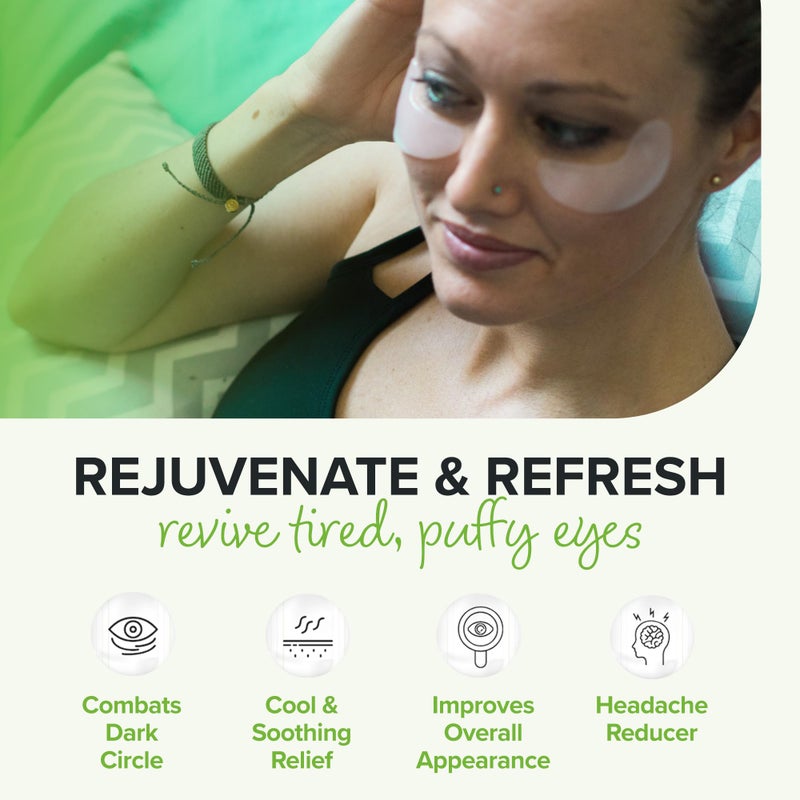 ToGoSpa Green Tea EYES, Dark Circle Warrior | Premium Clean Anti-Aging Gel Pads with Collagen, Hyaluronic Acid, Aloe Vera, Vitamins C & E, Taurine, and Green Tea Extract - 3 Pack - Image 3