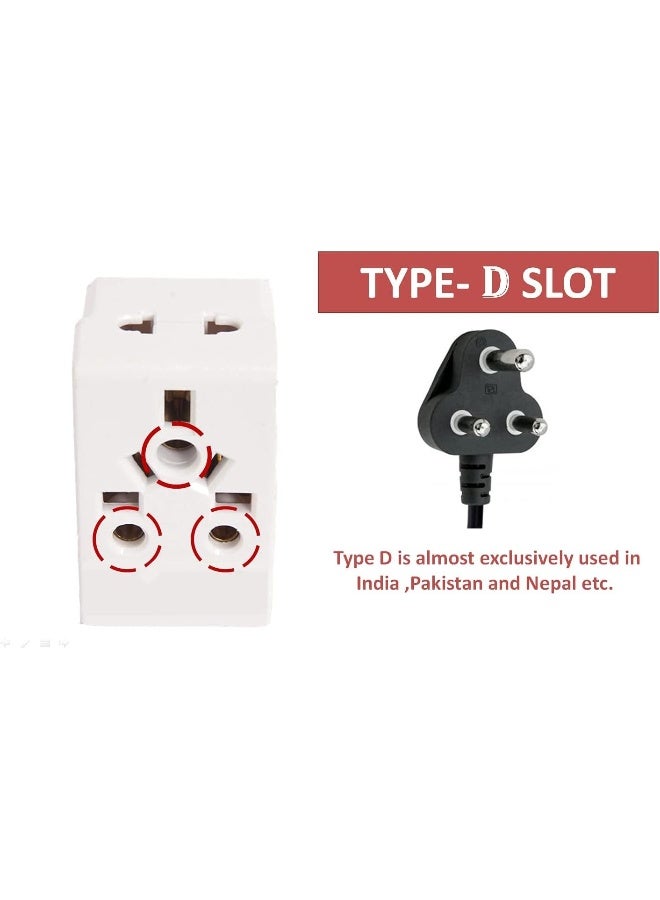 melfi Melfi 2Pcs Travel Adapter  03-Way Universal Socket With Light And 13A Fuse  - Image 4