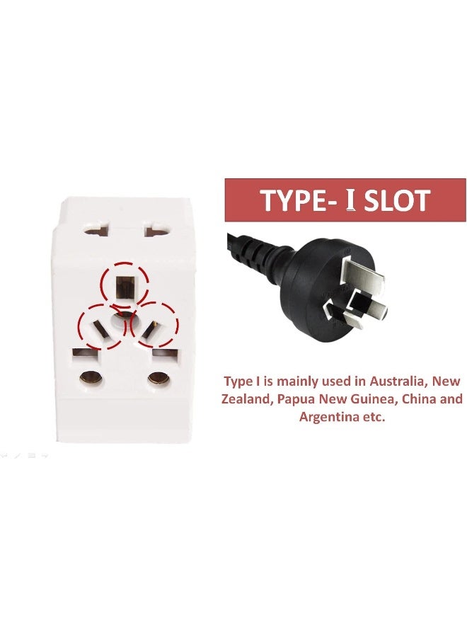 melfi Melfi 2Pcs Travel Adapter  03-Way Universal Socket With Light And 13A Fuse  - Image 5