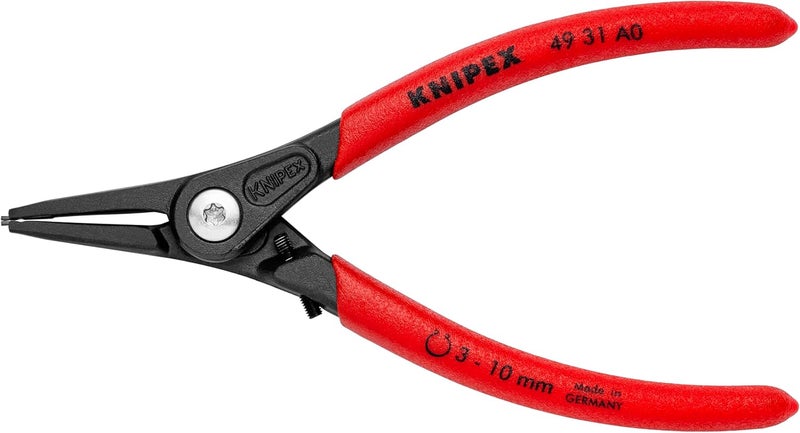 KNIPEX Precision Circlip Pliers, External, Straight, 1/8"-25/64" Shaft Diameter - Image 1