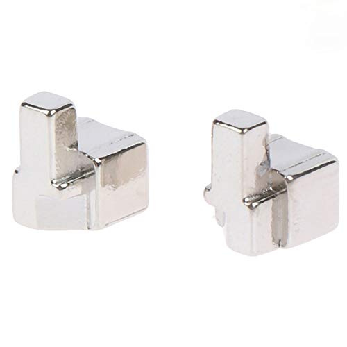 GGZone Left Right Slider Buckle Metal Lock Latch Bracket Replacement for Nintendo Switch Joy-Con Repair Tool Parts NS JoyCon Controller (Silver) - Image 1