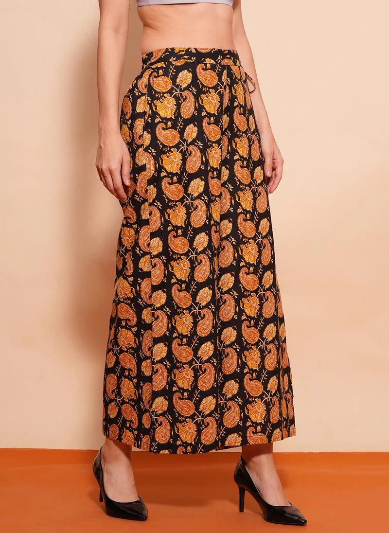 globus Globus Women Paisley Printed Flared Fit Palazzo