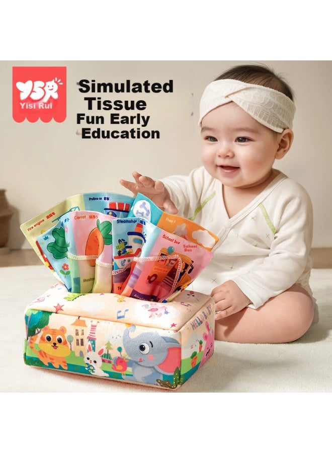 YSR Yisirui Baby Pull-out Toy, For 6 Months And Above, 0-1 Year Old Infant, Chewable Early Education Toy, Cloth Book - Image 1