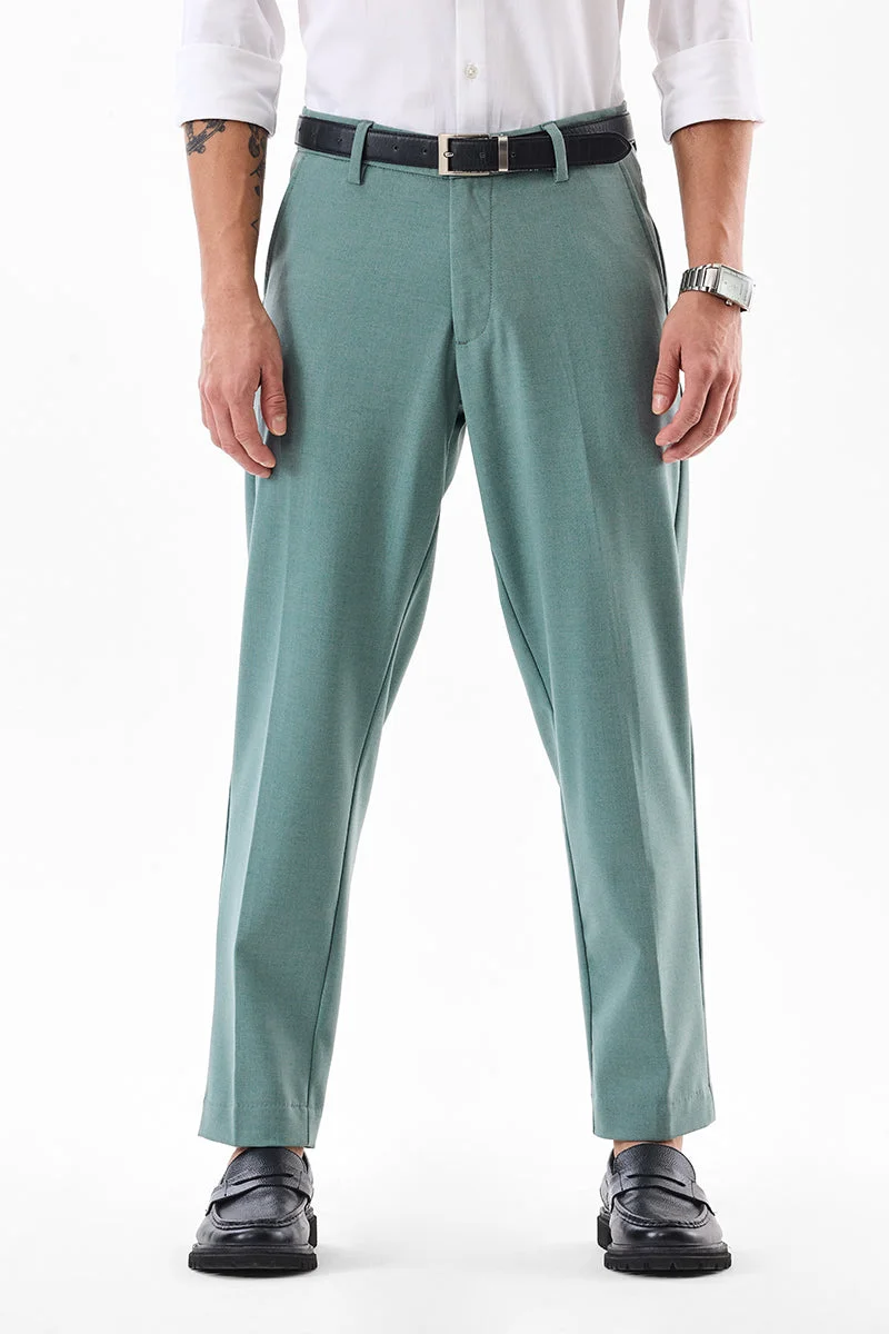 SNITCH Slim Fit Stretch Self-Design Trousers