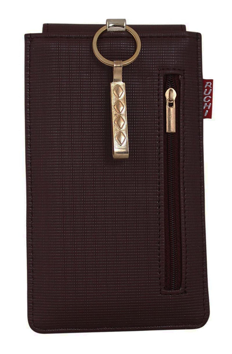 Tickles Pouch Case for All Cellular Phones 6 Inches and Below(Cloth/Brown) Size: 6.5 Inches - Image 2