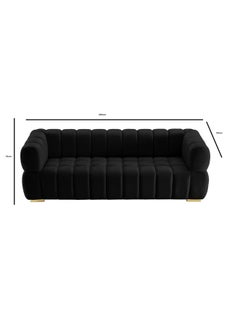 Comfynest Luxurious Three-Seater Velvet Arm Sofa Ideal for Living Rooms, Guest Rooms, and Hotels  - Image 5