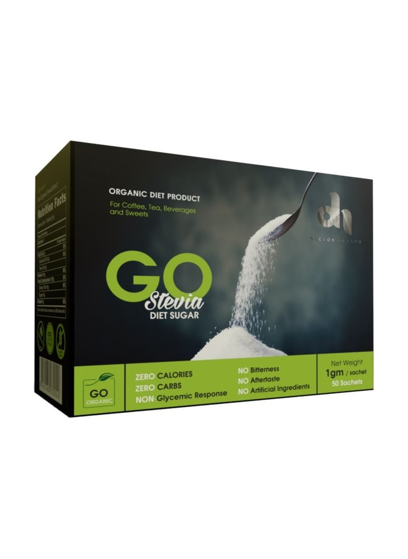 DrHealth - GO Stevia diet sugar 50 sachet - Image 1