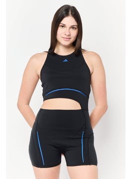 Adidas Women Sportswear Fit Sleeveless Cycling Leotard, Black  - Image 1