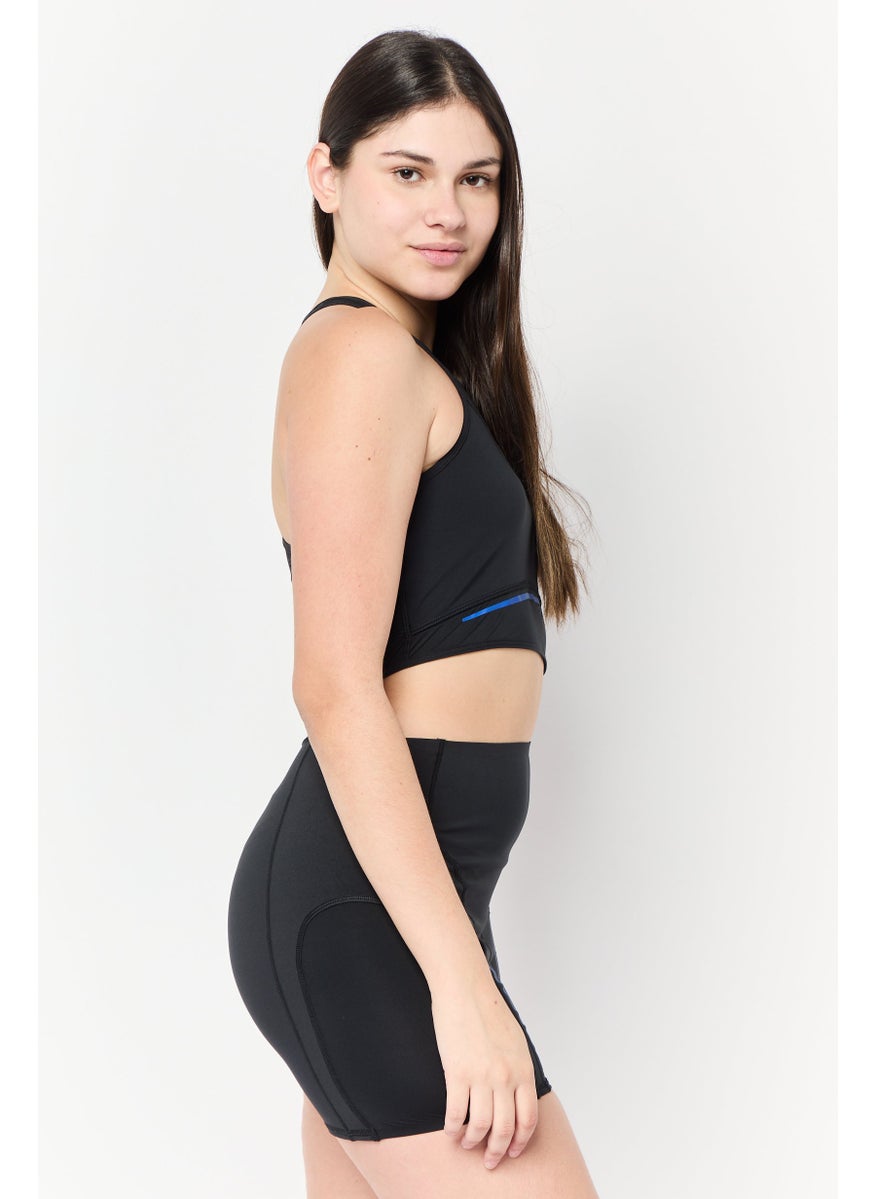 Adidas Women Sportswear Fit Sleeveless Cycling Leotard, Black  - Image 3