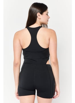 Adidas Women Sportswear Fit Sleeveless Cycling Leotard, Black  - Image 4