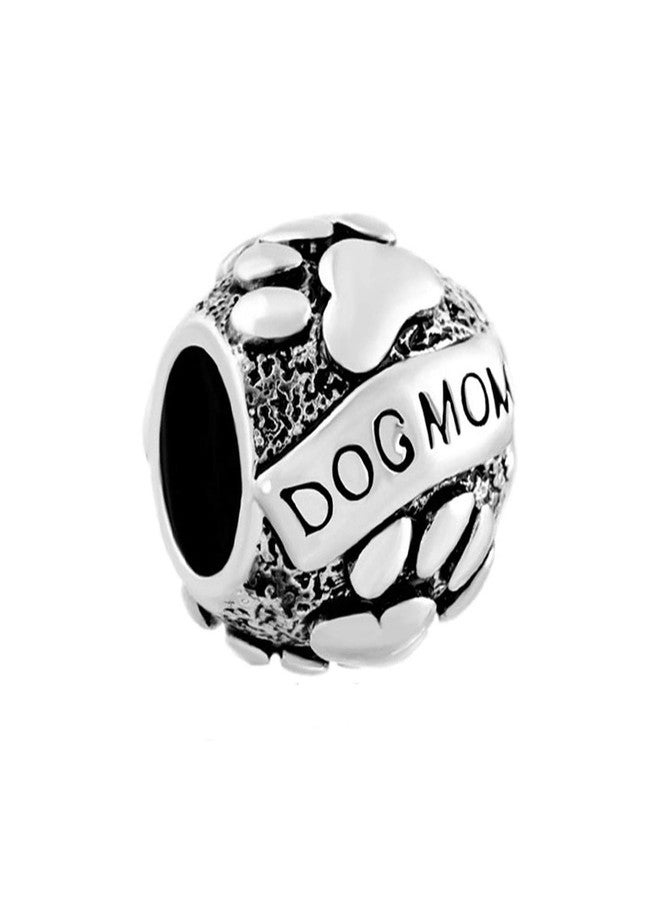 MiiFort Dog Mum Paw Print Charm fits Pandora Charms Bracelets Women Daughter Sisters Puppy Kitty Animal Love Pet Cat Bead