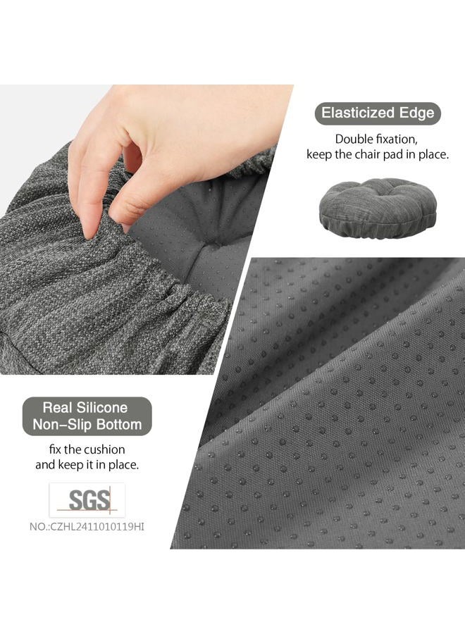 BAIBU Stool Covers Round, Super Soft Round Bar Stool Cushion Covers Seat Cushion - Cushion Onlyï¼Ë†Grey,12" (30 cm) - Image 4