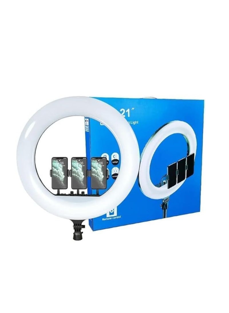 حلقة إضاءة 21 إنش مع حامل ثلاثي القوائم للموبايل أو الكاميرا – RL-21 - Image 1