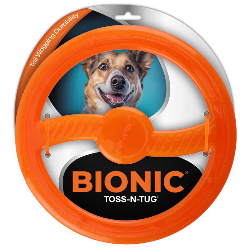 BIONIC TossNTug Dog Toy HighVisibility Ultimate MultiAction Dog Toy - Image 2