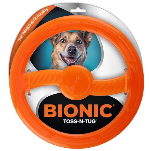 BIONIC TossNTug Dog Toy HighVisibility Ultimate MultiAction Dog Toy - Image 1