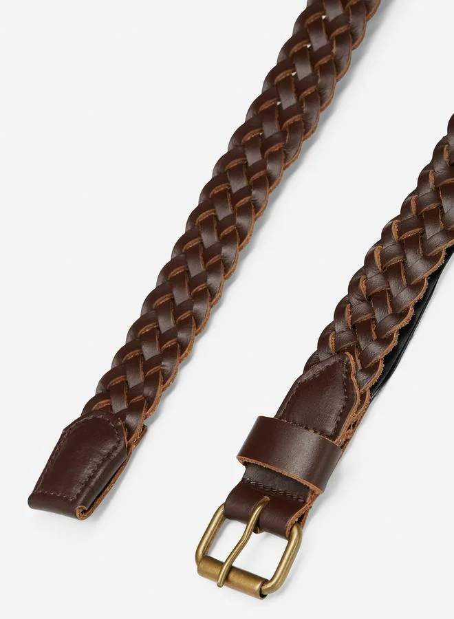 JACK & JONES Braided Leather Belt