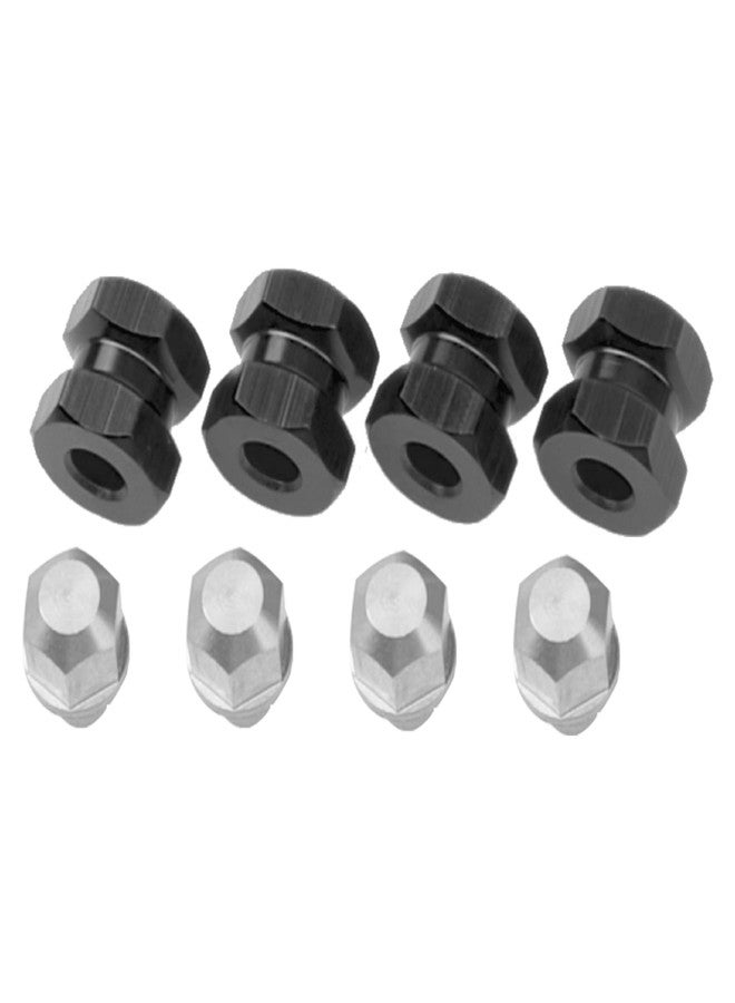 Vgoohobby 12mm Hex Wheel Hubs RC Hex Hub Drive Adapter Thickness 12mm Offset Extension Compatible with Axial SCX10 90046 D90 Tamiya MST 1/10 RC Crawler Car (Black) - Image 2