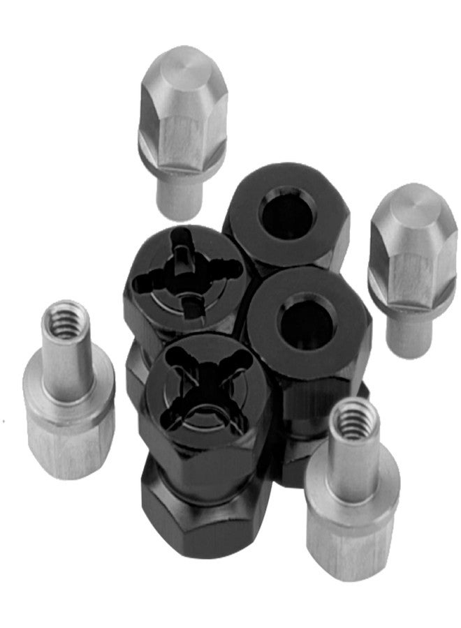 Vgoohobby 12mm Hex Wheel Hubs RC Hex Hub Drive Adapter Thickness 12mm Offset Extension Compatible with Axial SCX10 90046 D90 Tamiya MST 1/10 RC Crawler Car (Black) - Image 5