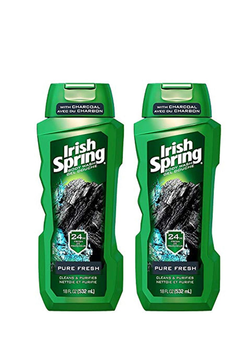 Irish Spring Body Wash With Charcoal Pure Fresh - 18 oz, Pack of 2 - pzsku/Z0D280F11D6E40BD44C5FZ/45/_/1740549600/fa2d657b-6b62-40d8-86d8-d4f858c2bef7