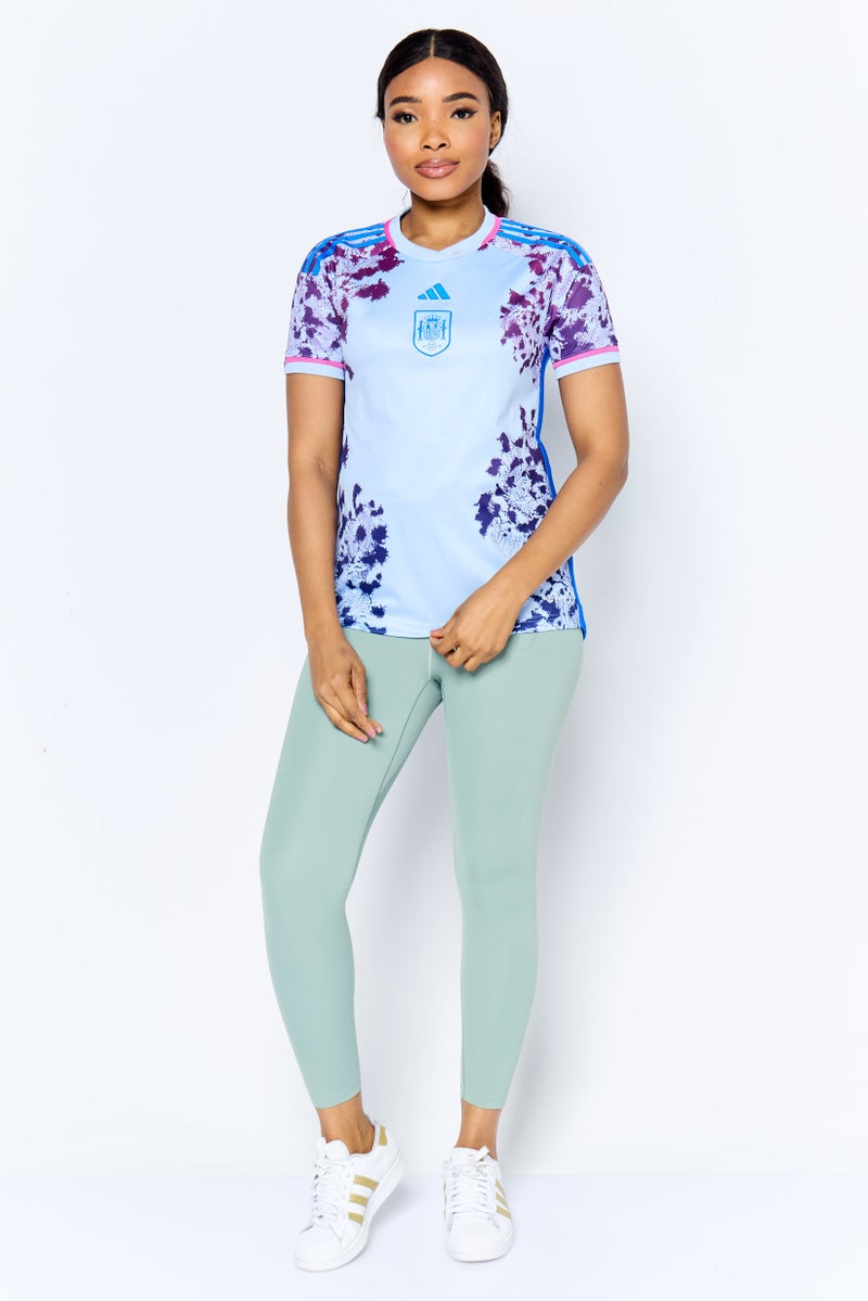 Adidas Women Regular Fit Short Sleeve Spain Football Team Jersey, Multicolor - Image 3