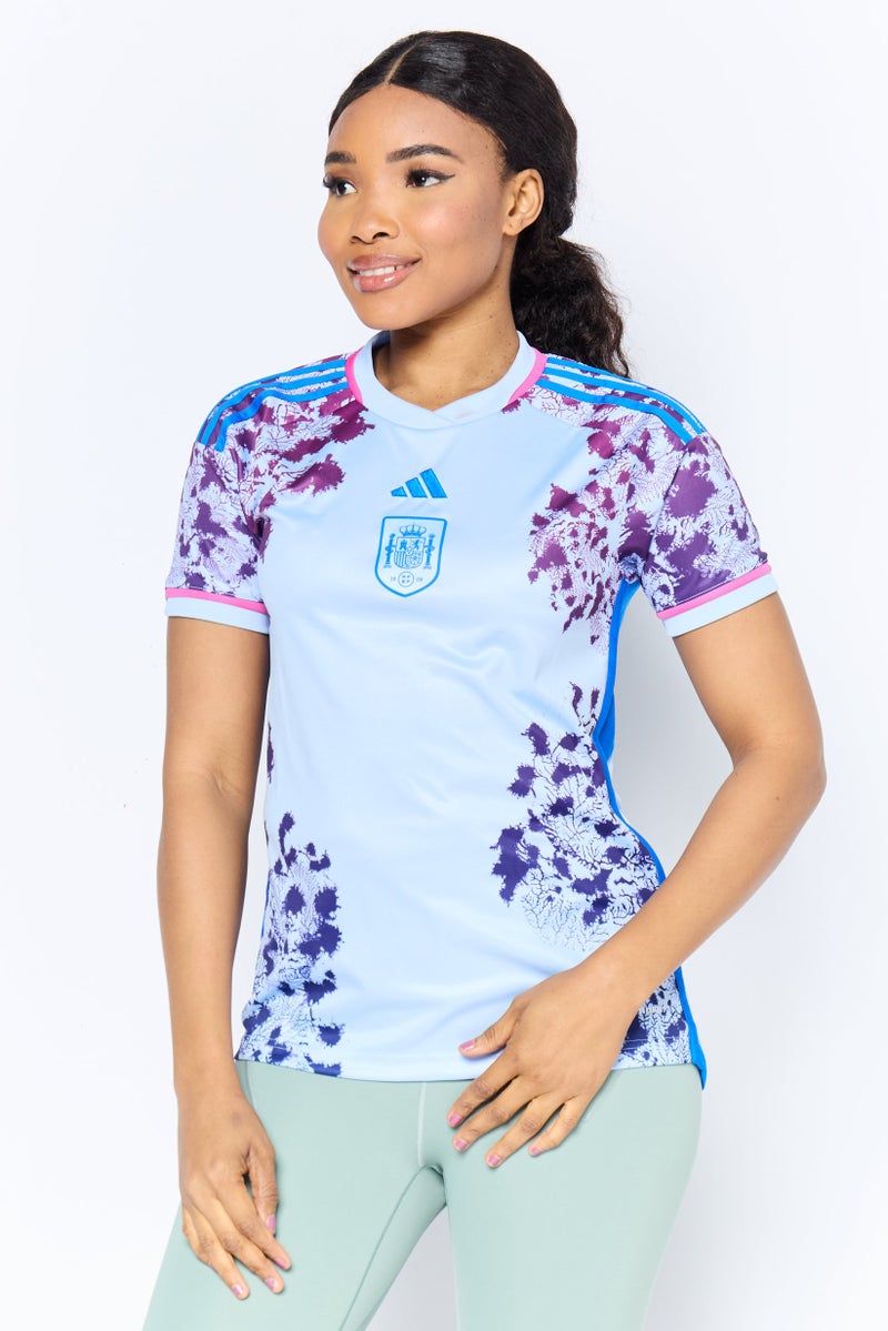 Adidas Women Regular Fit Short Sleeve Spain Football Team Jersey, Multicolor - Image 1
