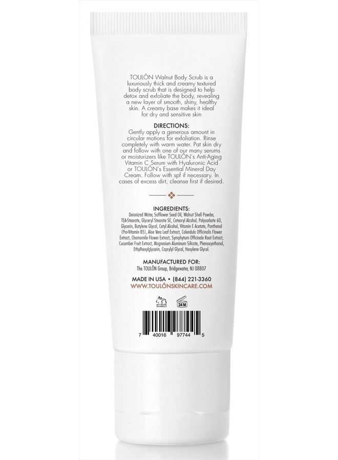 TOULON Exfoliating Face Scrub - Exfoliate Scrub - Face and Body; Walnut Facial Exfoliator. Great Exfoliant for Women or Men - Image 3