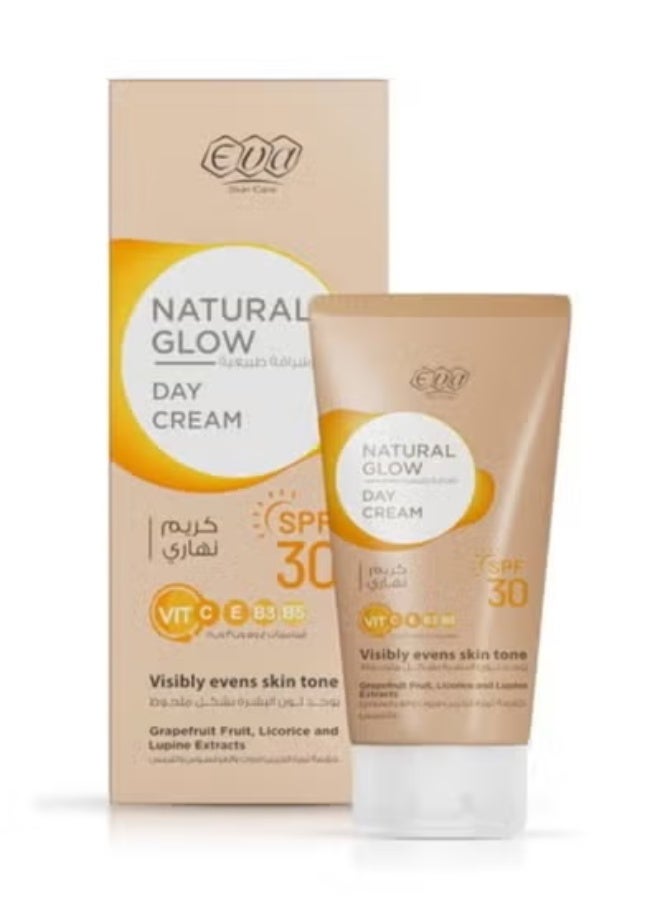 إيفا كريم النهار ناتشورال جلو سكين كير  بمعامل الحماية من الشمس 50 جرام + سكين كير اشراقه طبيعيه رول اون مزيل لرائحه العرق لتفتيح البشره باودر سوفت 60 جرام - Image 2