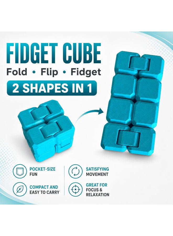 2 pack of Infinity Cube Fidget Toy – Stress Relief Sensory Toy for Anxiety, Focus & Fidgeting, Fun Desk Toy Endless Flip & Fold Motion, Quiet Tactile Clicks, Compact & Portable - Image 4
