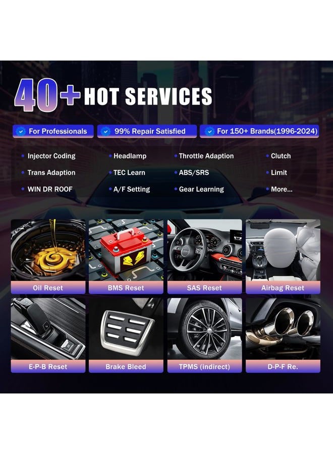 Autel IM508S Pro Scanner Up of IM508S IM508 Same as IM608 PRO 2/ IM608S II OE Level Diagnostic Scan Tool 5X Faster Android 11.0 View Freeze Frame and Live Data - Image 4