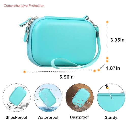 Elonbo Camera Carrying Case for KODAK Printomatic Digital Instant Print Camera, Portable Bluetooth Photo Printer Storage Holder Bag, ​Mesh Bag Fits Zink Photo Paper,MicroSD Card,USB Cable,Green+Green - Image 3