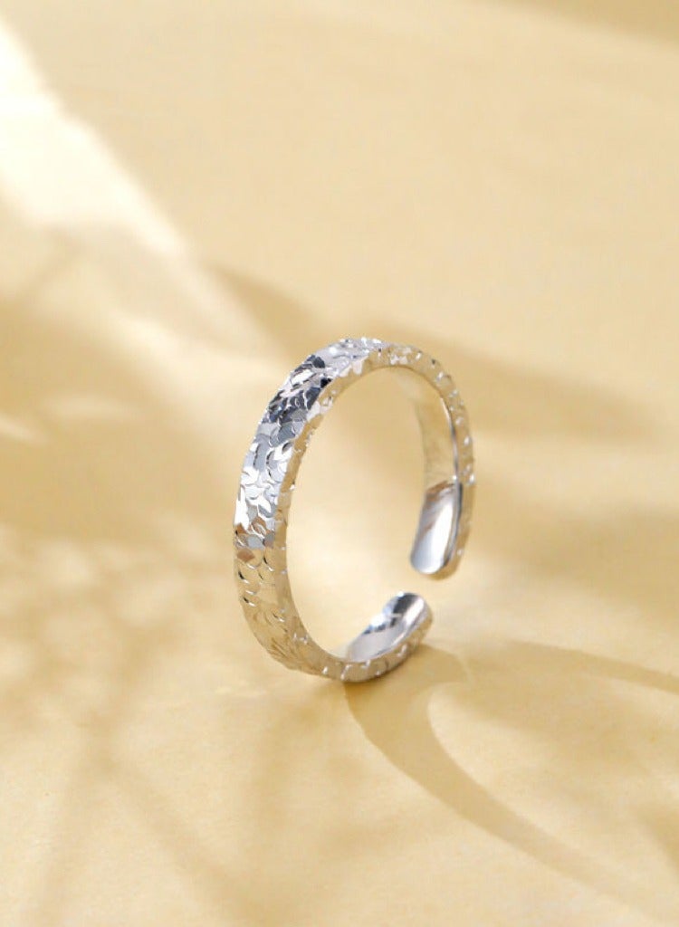 S999 مجموعة خواتم ثنائية مطلية بالفضة ومغلقة بسماكة متغيرة، متألقة مثل النجوم، مناسبة للتركيب، هدية رائعة لحفلات الخطوبة وأعياد الميلاد.