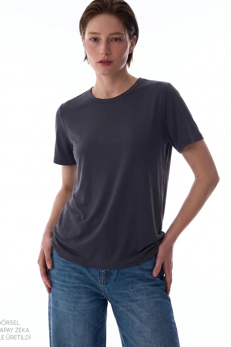 بنتي PENTI Women's Modal T-Shirt Crew Neck