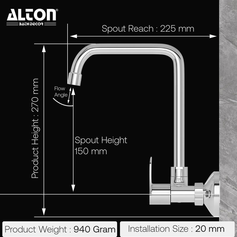 Alton ALTON AXN9470UM Kitchen Sink Mixer with 360 Degree Swivel Spout Kitchen Sink Tap Kitchen Faucet Tap for Kitchen Sink Taps Kitchen Mixer - Image 3