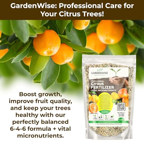 GARDENWISE Professional Citrus Fertilizer + Vital Micronutrients; Perfect Balanced NPK for All Citrus; for Indoor and Outdoor Plants; Orange, Lime, Avocado and Lemon Tree Fertilizer (1/2 Quart) - Image 2