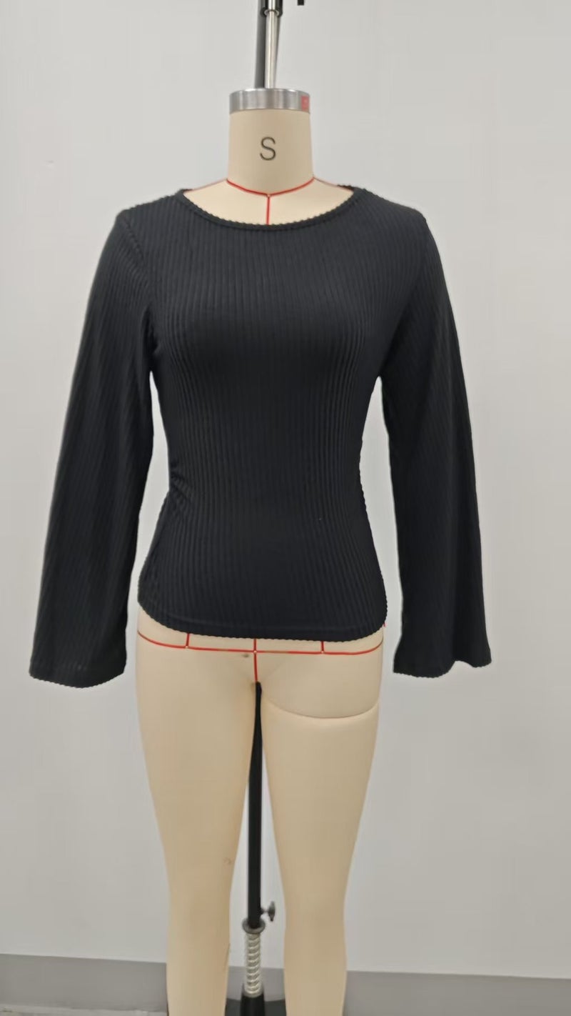 2026 Autumn Winter Women's Slim Fit Knit Top Long Sleeve Crew Neck Pullover Elegant Commuter Sweater