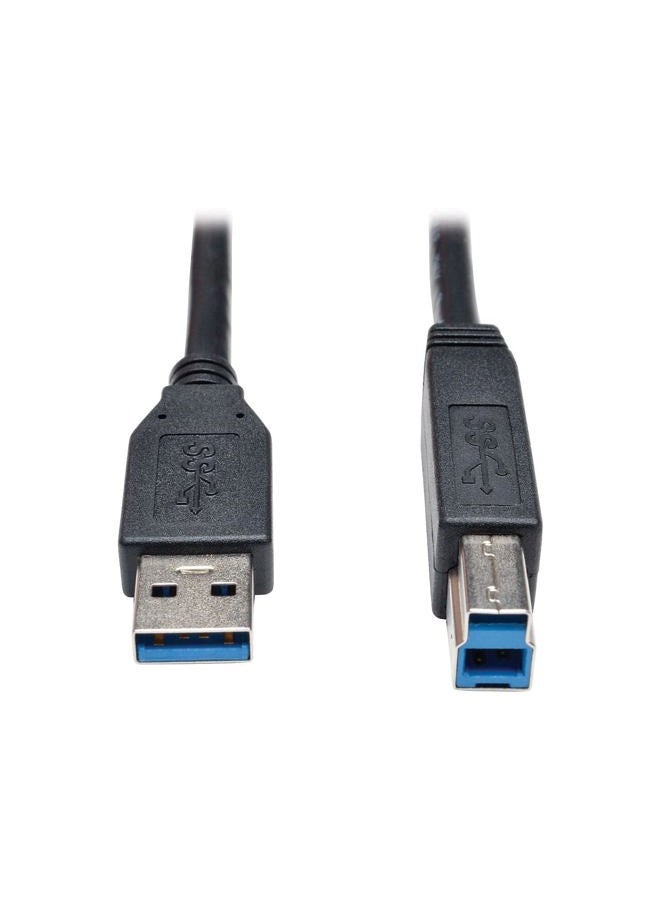 3-Feet USB 3.0 SuperSpeed Device Cable 5 Gbps AB M/M, Black (U322-003-BK)