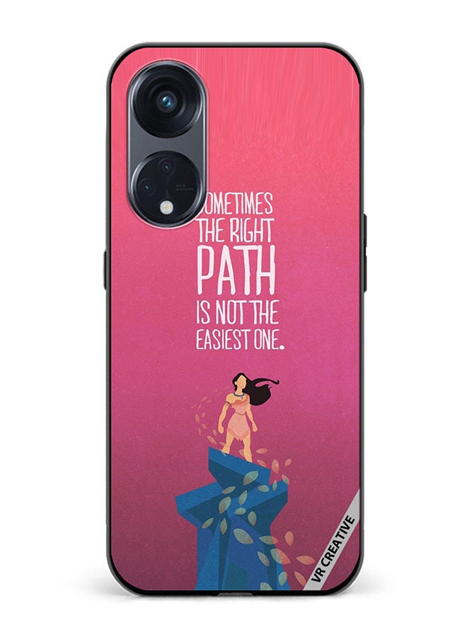 VR CREATIVE Protective Case Cover For Oppo Reno8 T 5G Sometimes The Right Path Design Multicolour - Image 1